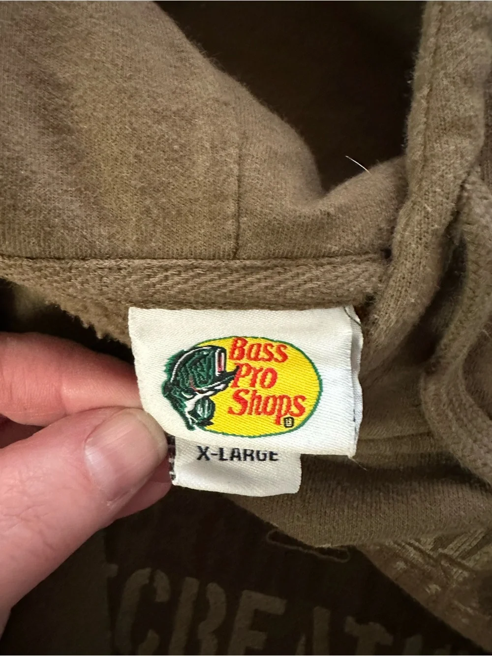 Men’s Bass Pro Shop Vintage Brown Graphic Hoodie